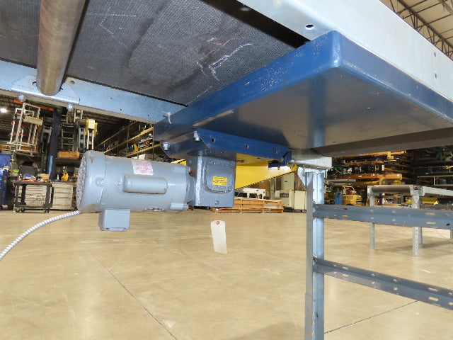 25"x 12' Slider Bed Conveyor 20"Belt 115V End Drive 65FPM Galvanized 32"-38"H