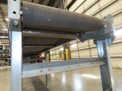 25"x 12' Slider Bed Conveyor 20"Belt 115V End Drive 65FPM Galvanized 32"-38"H