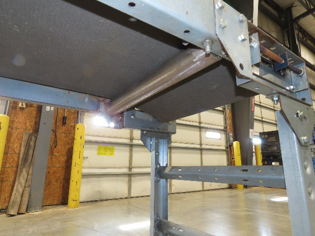 25"x 12' Slider Bed Conveyor 20"Belt 115V End Drive 65FPM Galvanized 32"-38"H