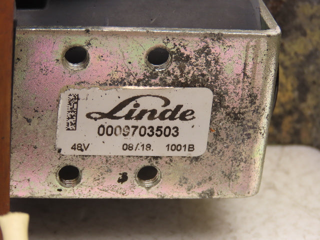 Linde 0009703503 Forklift Motor Contactor Assembly 48VDC Removed From E32CL