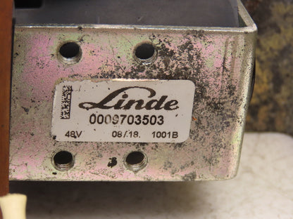 Linde 0009703503 Forklift Motor Contactor Assembly 48VDC Removed From E32CL