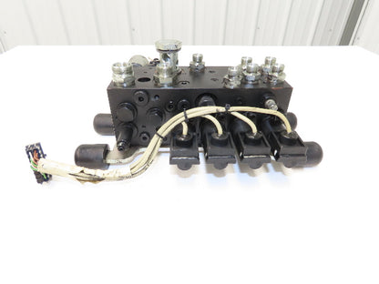 Linde L0009443761 Hydraulic 4-Lever Spool Valve Forklift Mast Control Off E32CL
