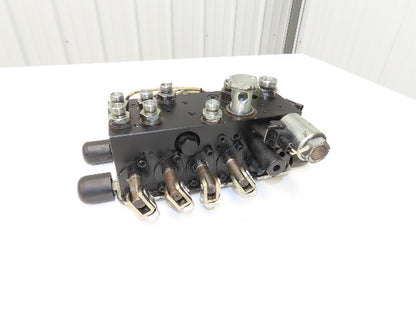 Linde L0009443761 Hydraulic 4-Lever Spool Valve Forklift Mast Control Off E32CL