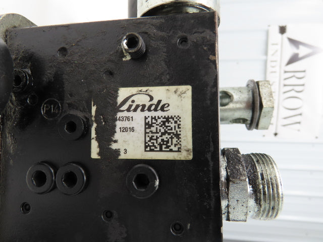 Linde L0009443761 Hydraulic 4-Lever Spool Valve Forklift Mast Control Off E32CL