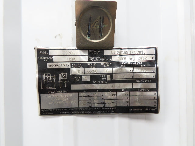 Linde L0009443761 Hydraulic 4-Lever Spool Valve Forklift Mast Control Off E32CL