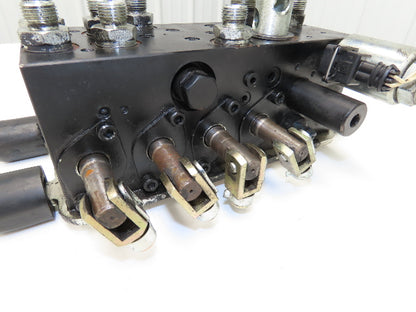 Linde L0009443761 Hydraulic 4-Lever Spool Valve Forklift Mast Control Off E32CL