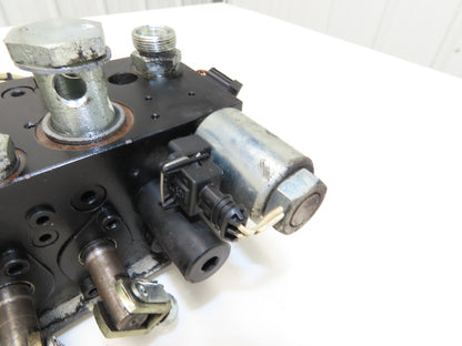 Linde L0009443761 Hydraulic 4-Lever Spool Valve Forklift Mast Control Off E32CL