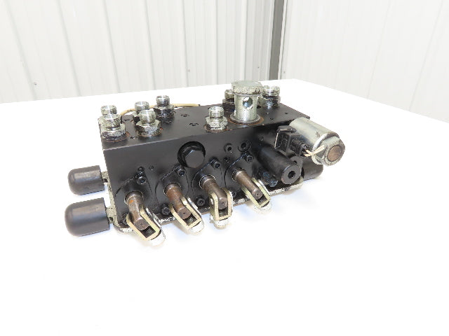 Linde L0009443761 Hydraulic 4-Lever Spool Valve Forklift Mast Control Off E32CL