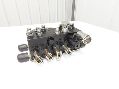 Linde L0009443761 Hydraulic 4-Lever Spool Valve Forklift Mast Control Off E32CL