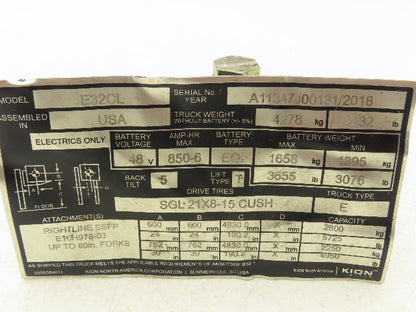 Linde 000 944 51 22 Forklift Hydraulic Pump Valve OLSP 80 Removed From E32CL