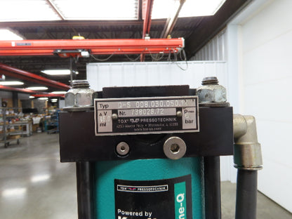 Tox Pneumohydraulic Punch Press 8 Ton 12mm Power Stroke 116 PSI 7cm Throat