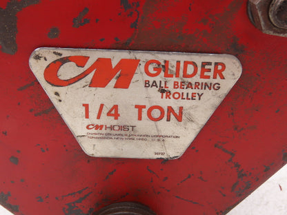 CM Glider 500Lb 1/4-Ton Manual Ball Bearing Push Trolley 2.5"-5" Beam  Lot of 2