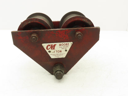 CM Moore 2000Lb 1-Ton Manual Ball Bearing Push Trolley 2-1/2"-5" Beam