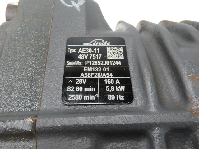 Linde AE30-11 Forklift Dual-Wheel & Motor Front Axle Assembly 14 Lug Off E32CL