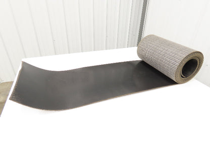 17"W x 20' 8" Smooth Top PVC Rubber Conveyor Belt Black 3/16" Thick