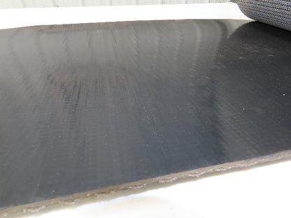 17"W x 20' 8" Smooth Top PVC Rubber Conveyor Belt Black 3/16" Thick
