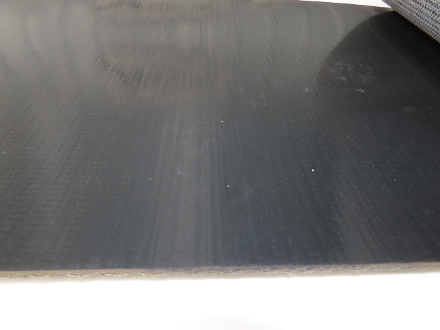 17"W x 20' 8" Smooth Top PVC Rubber Conveyor Belt Black 3/16" Thick