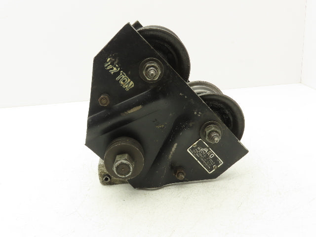 Aro 7702  1/2-Ton 1000Lb Manual Ball Bearing Push Trolley 3-1/4"-5-1/2" Beam