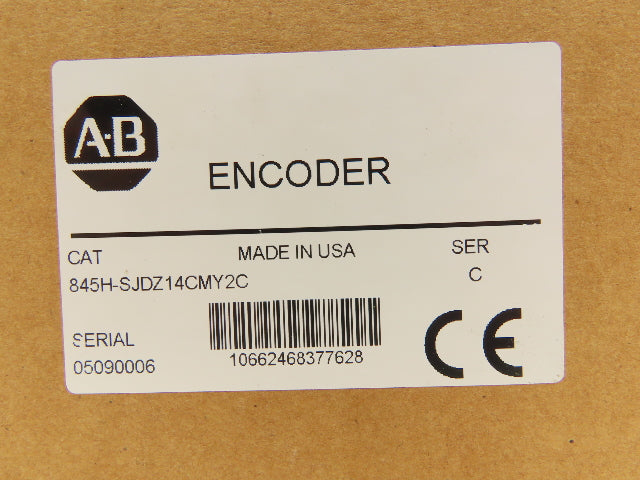Allen Bradley 845H-SJDZ14CMY2 Ser B Incremental Encoder 500PPR Size 25 3/8"Shaft