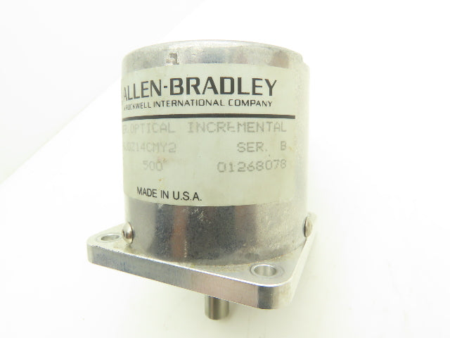 Allen Bradley 845H-SJDZ14CMY2 Ser B Incremental Encoder 500PPR Size 25 3/8"Shaft