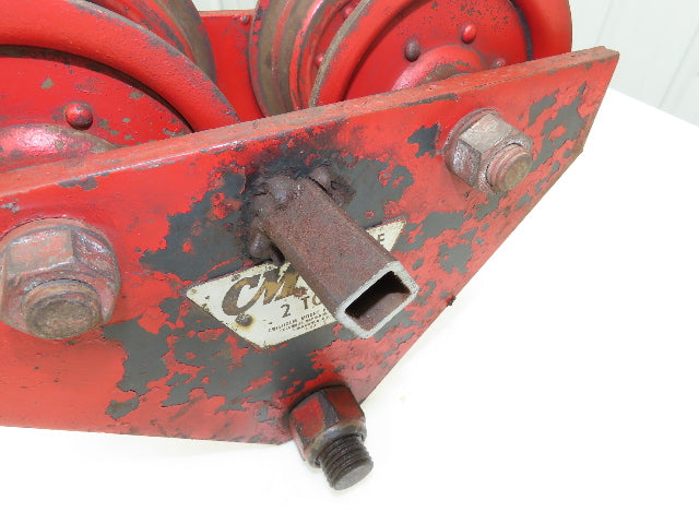 CM Moore 2-Ton 4000Lb Manual Ball Bearing Push Trolley 3"-5" Beam