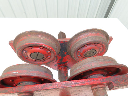 CM Moore 2-Ton 4000Lb Manual Ball Bearing Push Trolley 3"-5" Beam