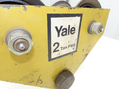 Yale FWA 2-Ton 4000Lb Manual Ball Bearing Push Trolley 2.5"-7" Beam