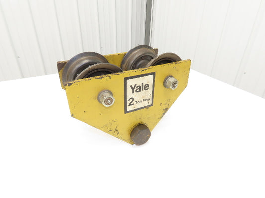 Yale FWA 2-Ton 4000Lb Manual Ball Bearing Push Trolley 2.5"-7" Beam