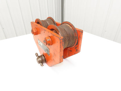 CM 639 Series 3-Ton 6000Lb Manual Roller Bearing Push Trolley 3"-5-1/2" Beam