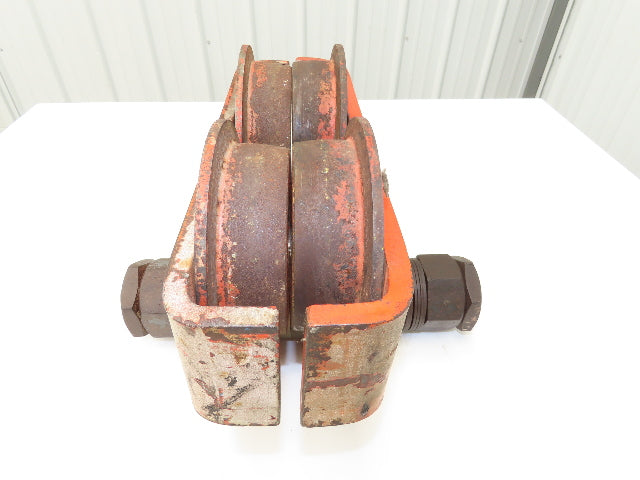 CM 633 Series 3-Ton 6000Lb Manual Roller Bearing Push Trolley 3-1/4"-8" Beam