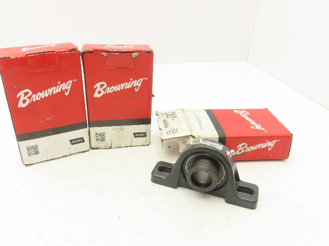 Browning VPLE-216 Pillow Block Bearing 1" Bore 2 Bolt Base Lot of 3