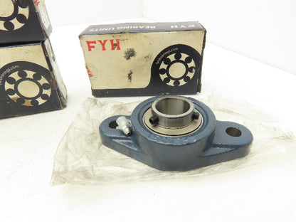 FYH UCFL205-16JE Flange Mount Ball Bearing 1" Bore Set Screw Locking Lot of 5