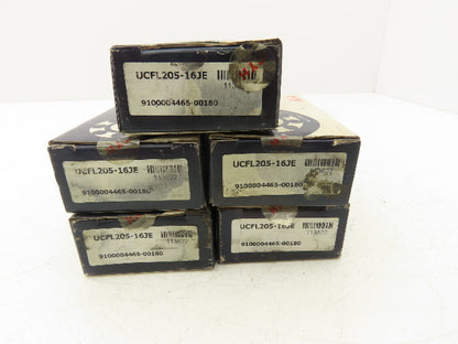 FYH UCFL205-16JE Flange Mount Ball Bearing 1" Bore Set Screw Locking Lot of 5