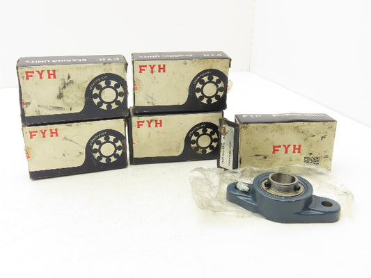FYH UCFL205-16JE Flange Mount Ball Bearing 1" Bore Set Screw Locking Lot of 5