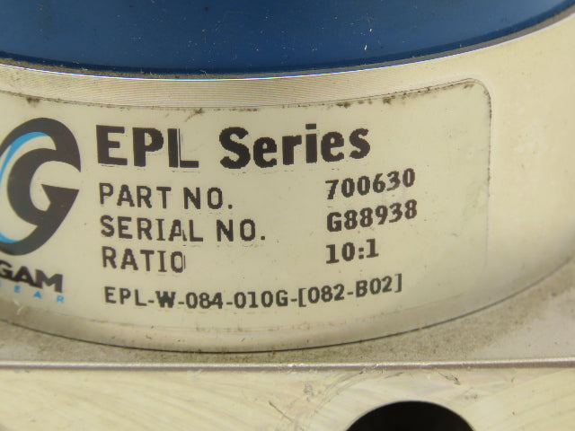GAM EPL-W-084-010G-082-B02 Planetary Servo Gearbox 10:1 Ratio Inline Reducer
