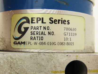GAM EPL-W-084-010G-082-B02 Planetary Servo Gearbox 10:1 Inline Reducer  *Read*