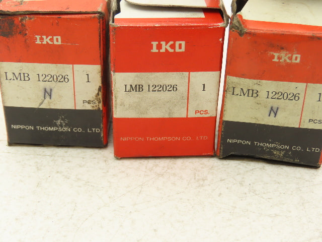 LMB 122026N Open Linear Bushing .75" Shaft Dia x 1.25" OD 1.625 Length Lot of 3