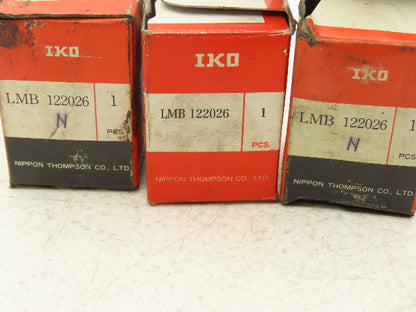 LMB 122026N Open Linear Bushing .75" Shaft Dia x 1.25" OD 1.625 Length Lot of 3