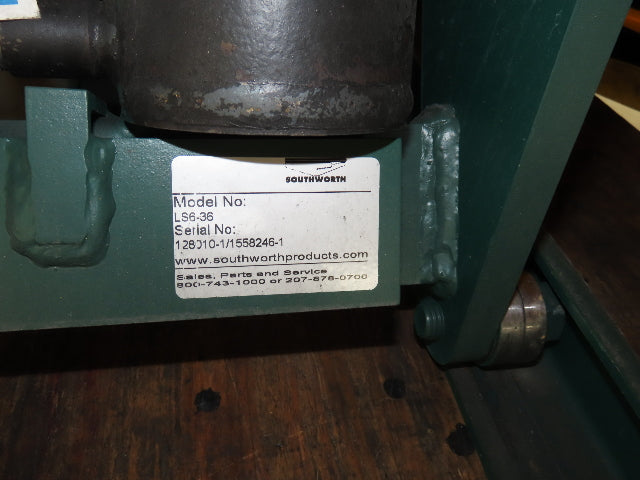 Southworth LS6-36 Hydraulic Lift Table 5000Lb 36" Travel 48"x48" Swivel Top 3Ph