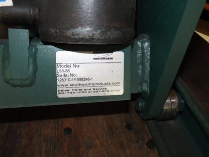 Southworth LS6-36 Hydraulic Lift Table 5000Lb 36" Travel 48"x48" Swivel Top 3Ph