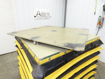 Southworth LS6-36 Hydraulic Lift Table 5000Lb 36" Travel 48"x48" Swivel Top 3Ph