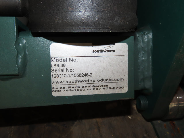 Southworth LS6-36 Hydraulic Lift Table 5000Lb 36" Travel 48"x48" Swivel Top 3Ph
