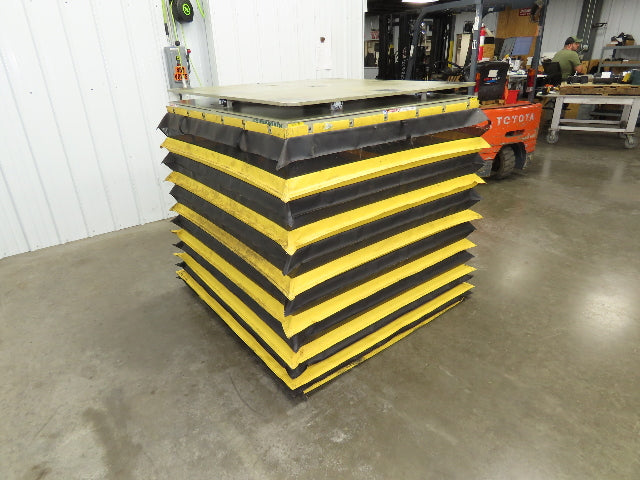 Southworth LS6-36 Hydraulic Lift Table 5000Lb 36" Travel 48"x48" Swivel Top 3Ph