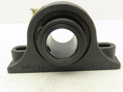 Moline M2000 Spherical Pillow Block Roller Bearing 1-11/16" Bore Locking Collar