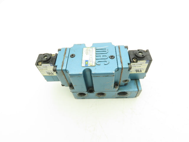 MAC 6521A-000-PM-111DA Pneumatic Solenoid Valve 4 Way 3/8"NPT 150PSI 120VAC Coil