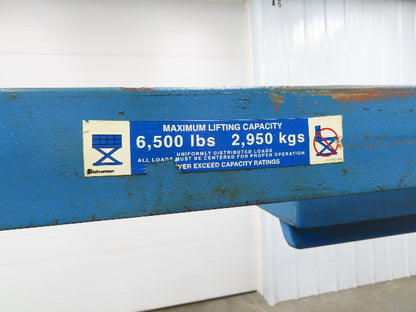 Bishamon Hydraulic Scissor Lift Table 6500lb 98" x 39" Top 48" Lift 480V 3Ph