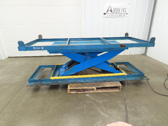 Bishamon Hydraulic Scissor Lift Table 6500lb 98" x 39" Top 48" Lift 480V 3Ph