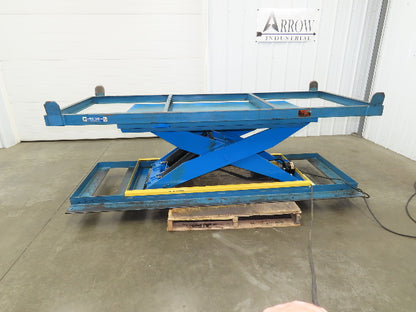 Bishamon Hydraulic Scissor Lift Table 6500lb 98" x 39" Top 48" Lift 480V 3Ph