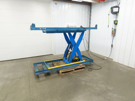 Bishamon Hydraulic Scissor Lift Table 6500lb 98" x 39" Top 48" Lift 480V 3Ph