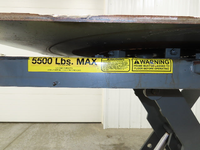 Pentalift Hydraulic Scissor Lift Table 5500lbs 48" X 42" Swivel Top 120 Volt